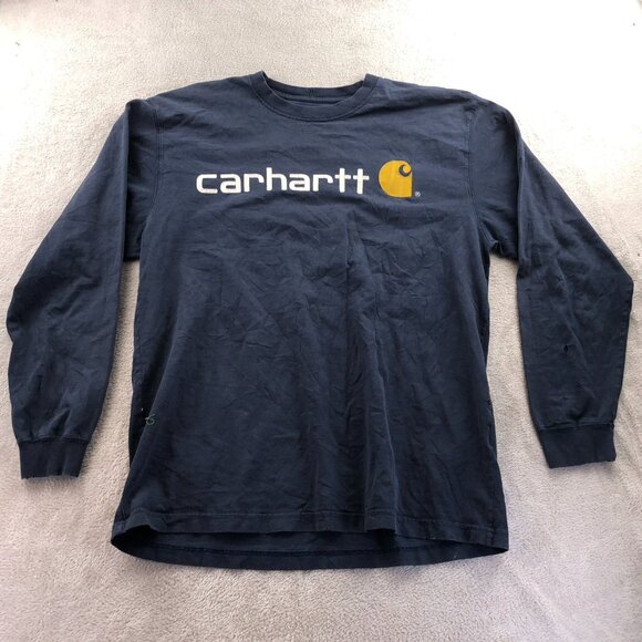 2 Carhartt Mens Work T-Shirt Large Lot Of Two Long-Sleeve Casual Logo Pocket Tee - Picture 7 of 16